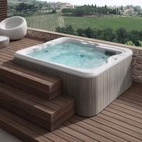 Jacuzzi LODGE L Минибассейн отдельностоящий ,цвет акрила Platinum, внешняя Sillwer wood, c г/м Hydro+Blower, утеплитель Eco Shield, без крышки