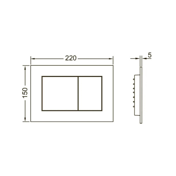 N500417 TECEbase 3.0 Модуль в комплекте с панелью смыва TECEnow белая матовая 