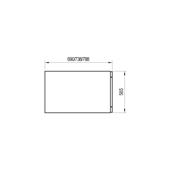 RAVAK Боковая панель A U 75 см белая, универсальная 